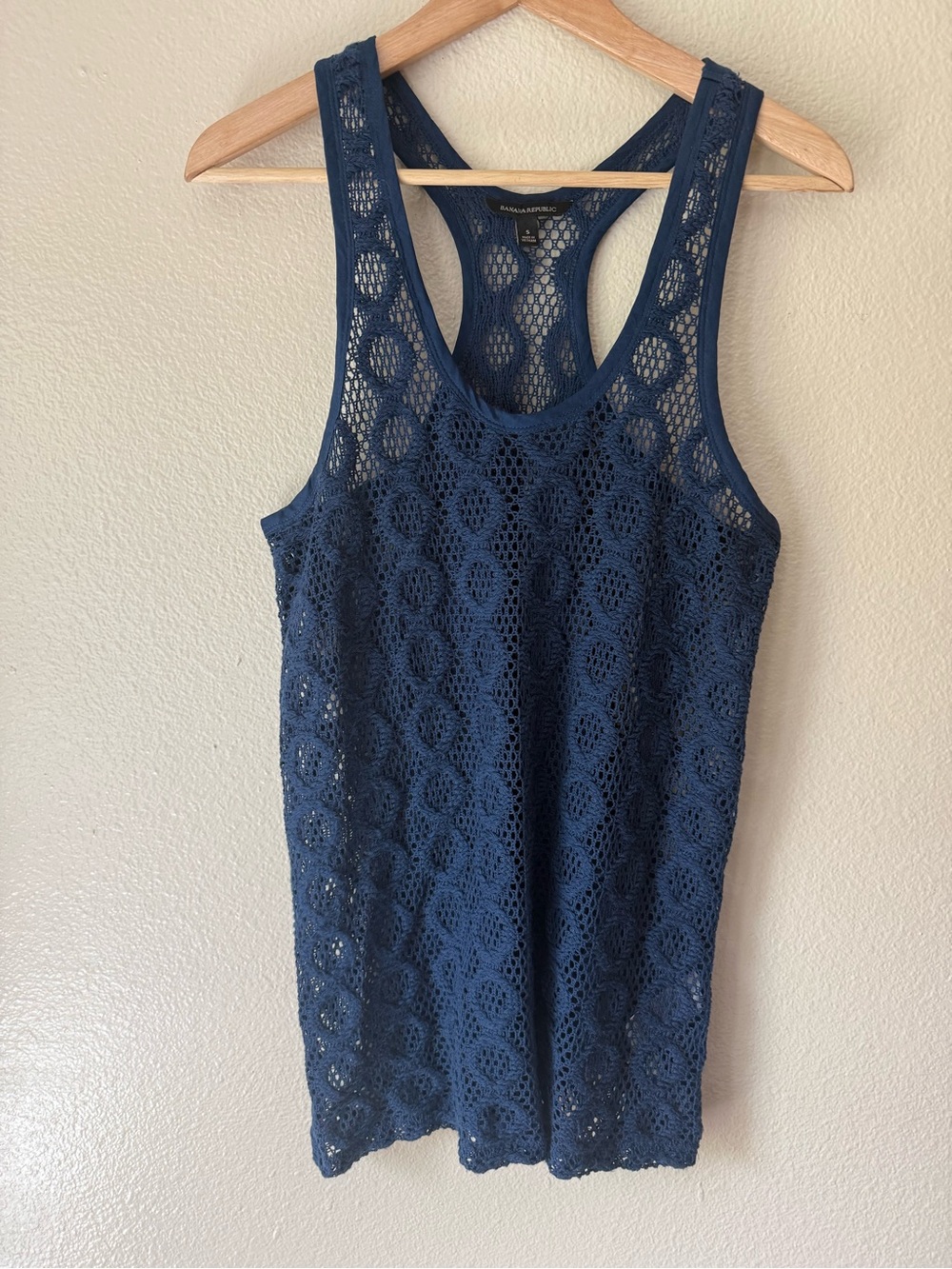 ❇️Banana Republic Navy Crochet Racerback Tank 2 for $22❇️
